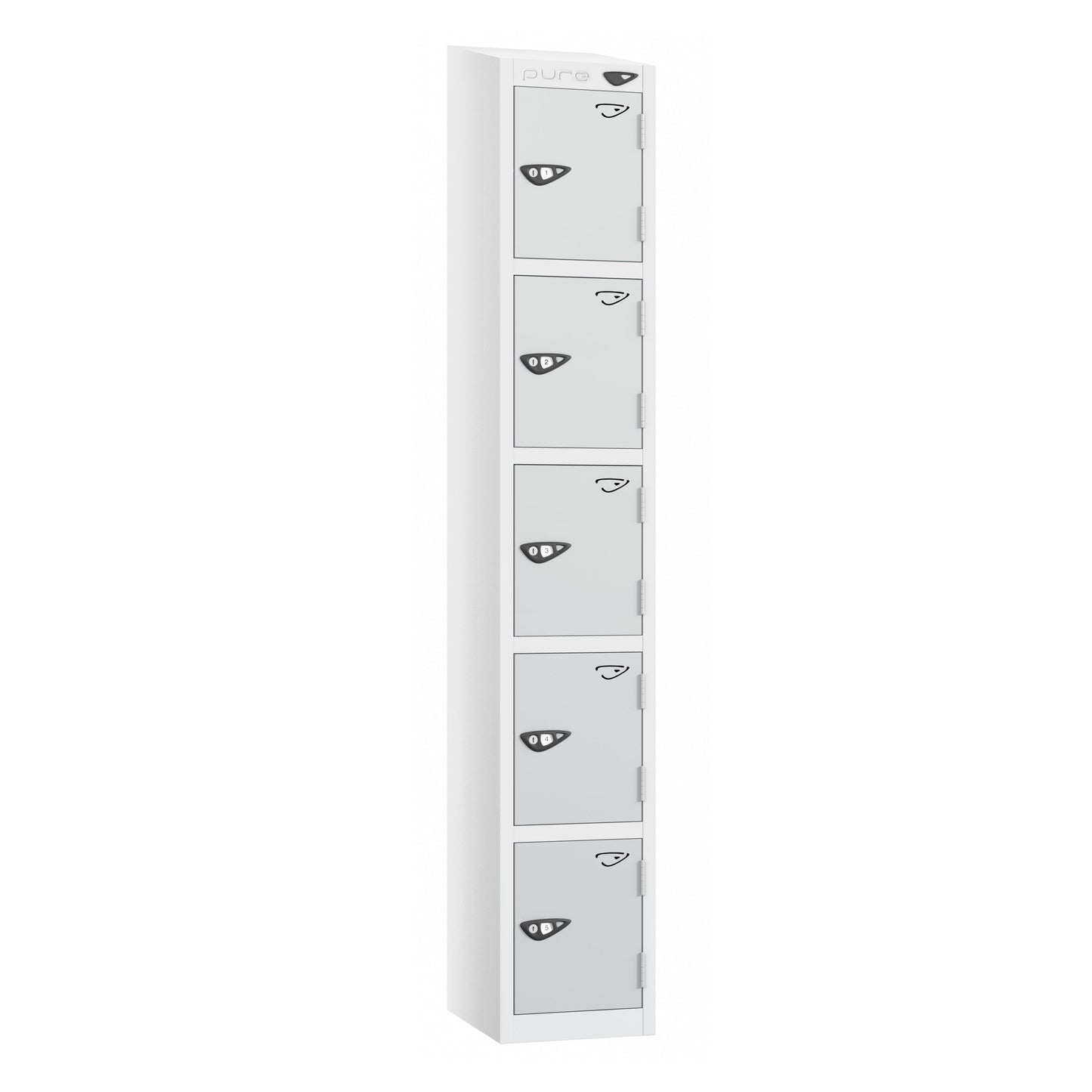 Pure Prime 5 Door Sloping Top Locker H1800xW380xD450mm