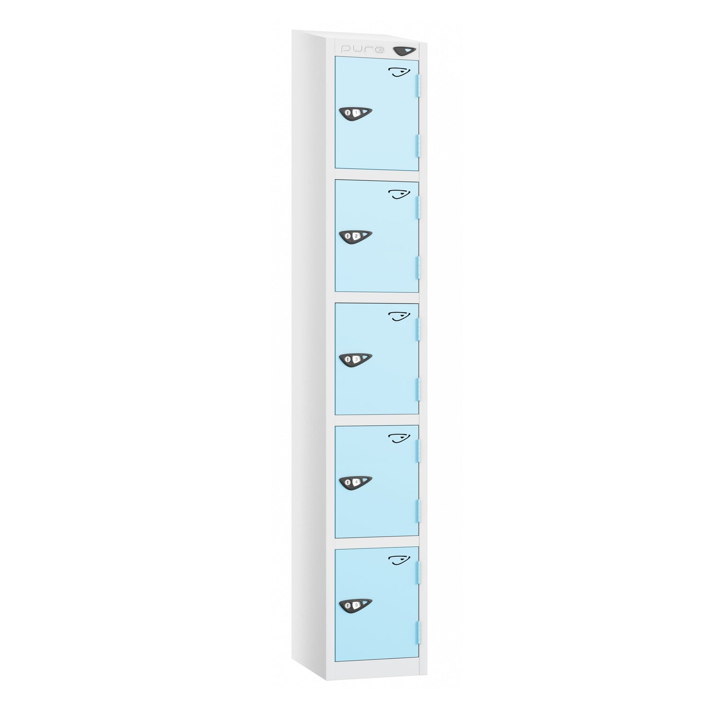 Pure Prime 5 Door Sloping Top Locker H1800xW380xD450mm