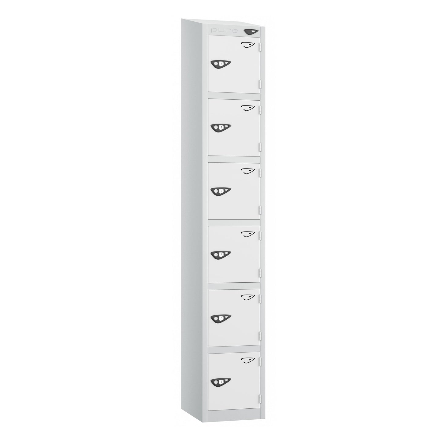 Pure Prime 6 Door Sloping Top Locker H1800xW300xD450mm