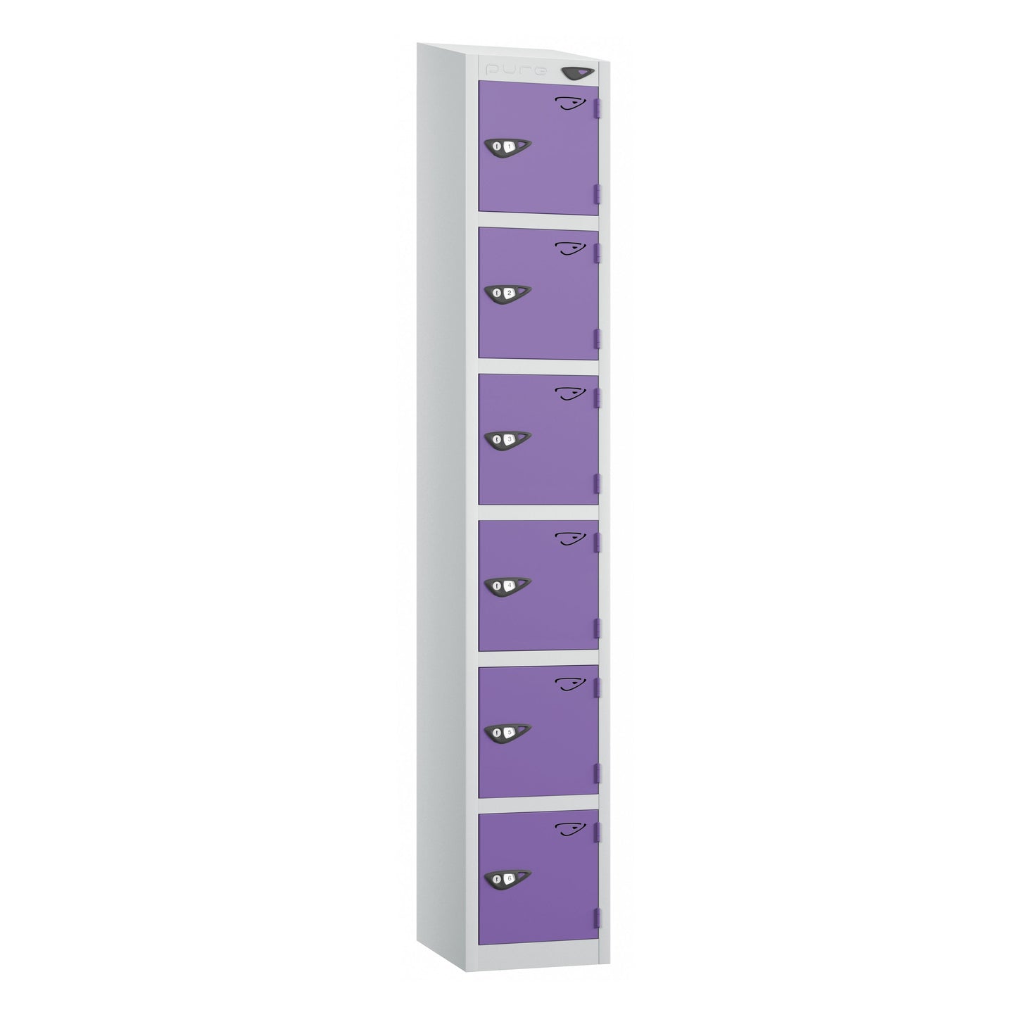 Pure Prime 6 Door Sloping Top Locker H1800xW300xD450mm