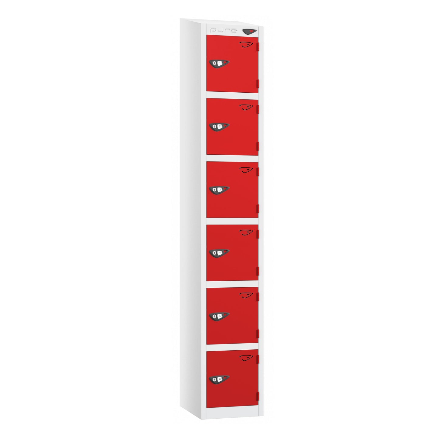 Pure Prime 6 Door Sloping Top Locker H1800xW300xD450mm