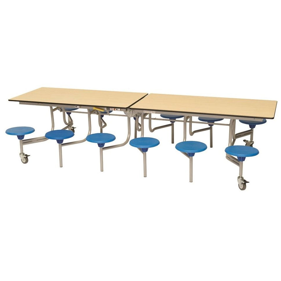 Rectangular Mobile Folding Dining Unit 12 Seats