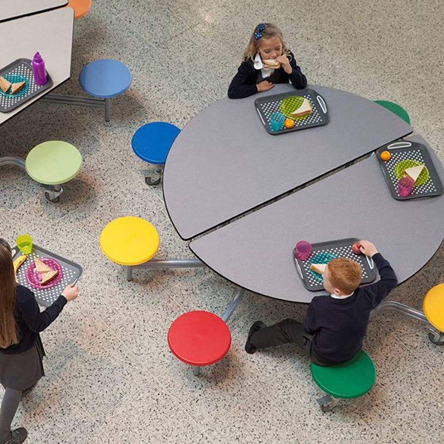 Round Mobile Folding Table with 8 Seats