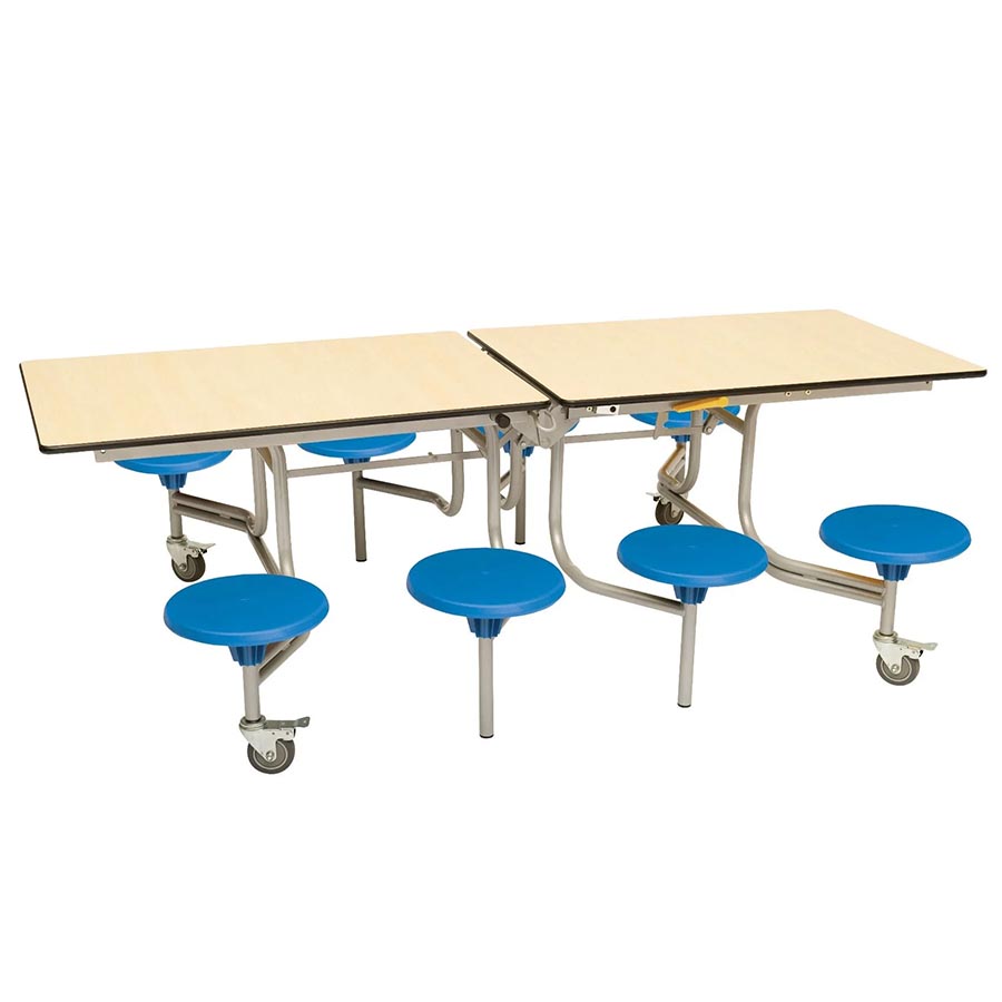 Rectangular Mobile Folding Dining Unit 8 Seats