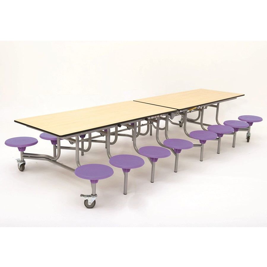 Rectangular Mobile Folding Dining Unit 16 Seats