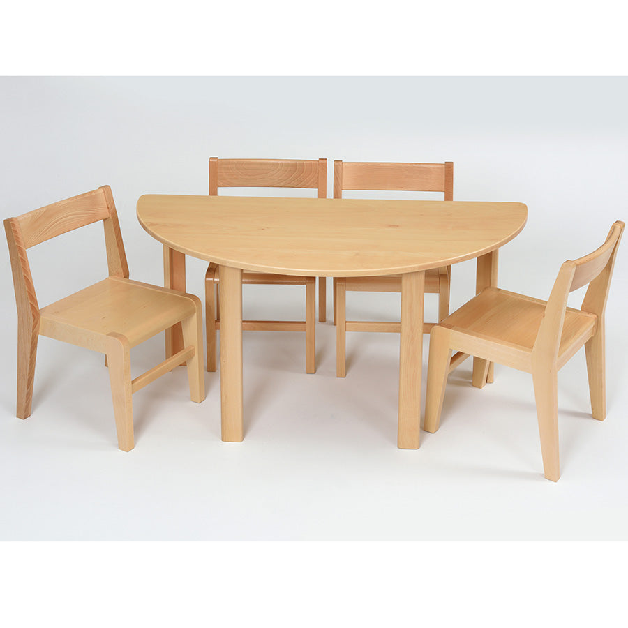 Devon Solid Beech Tables Half Circle