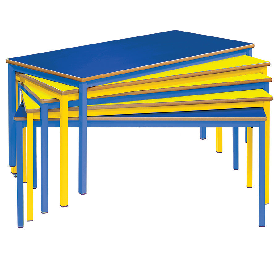 Fully Welded Colour Collection Classroom Table 1100x550 Rectangular MDF Edge