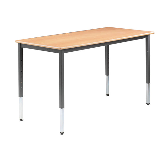 Morleys Fully welded Height Adjustable Classroom Table 1200x600 Rectangle MDF Edge