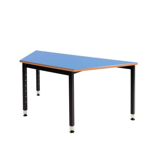 Morleys Fully welded Height Adjustable Classroom Table 1200x600 Trapezoidal MDF Edge