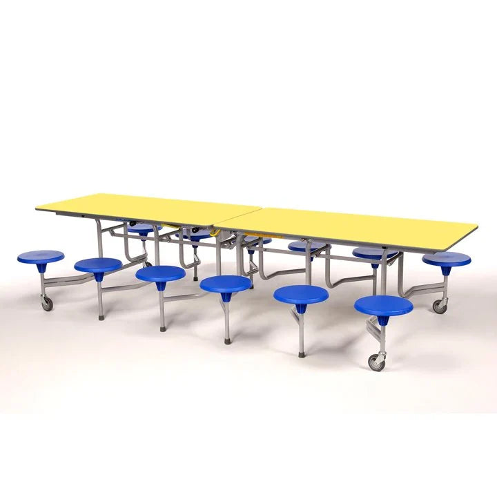 Rectangular Mobile Folding Dining Unit 12 Seats