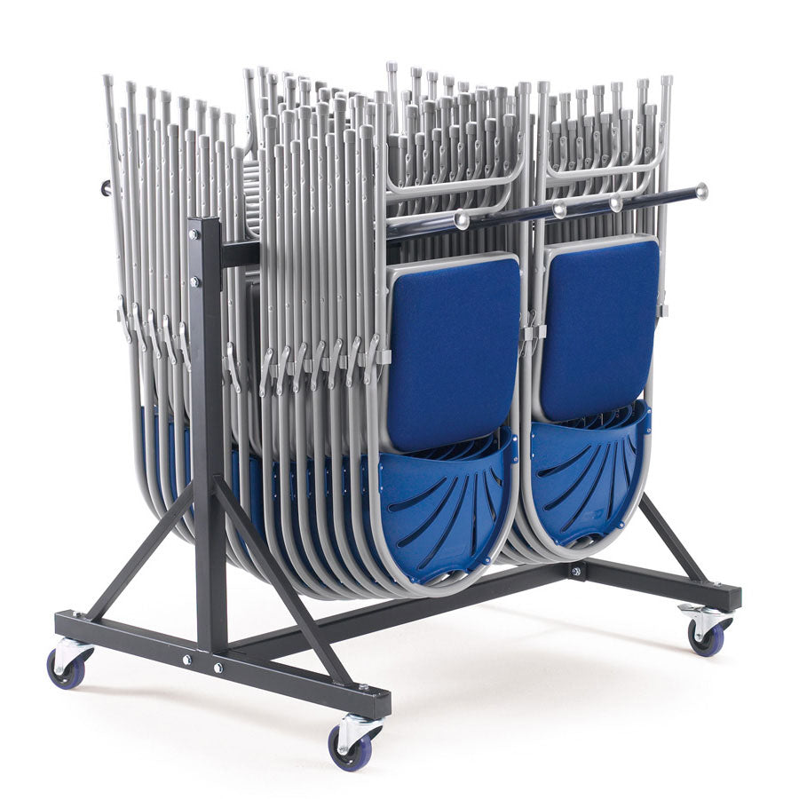 2600 Comfort Back steel Folding Chair with Upholstered Seat Package (36x Chairs - 1x Trolley)