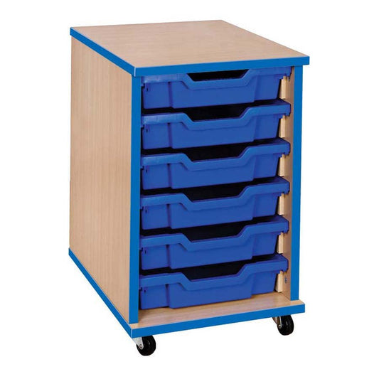 Vibrant 6 Tray Storage Unit Including Trays