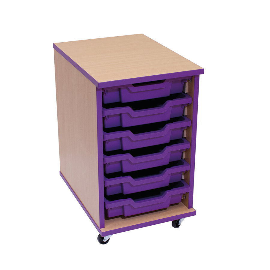 Vibrant 6 Tray Storage Unit Including Trays