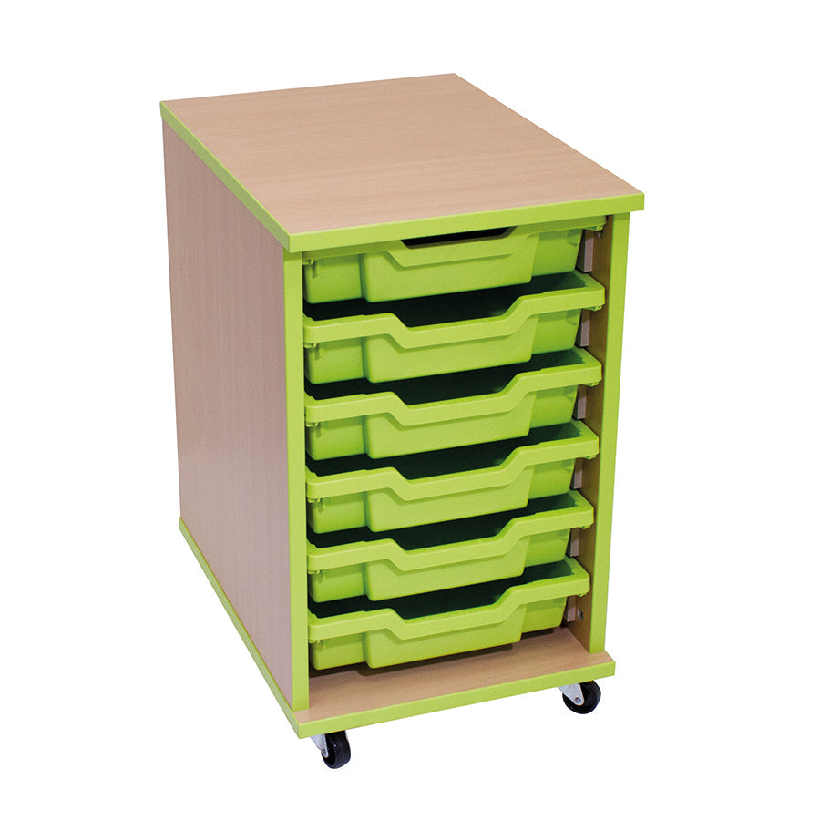 Vibrant 6 Tray Storage Unit Including Trays