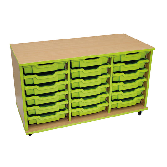 Vibrant 18 Tray Storage Unit Including Trays