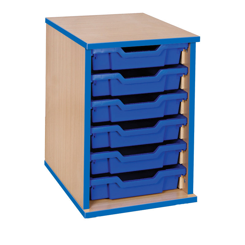 Vibrant 6 Tray Storage Unit Including Trays