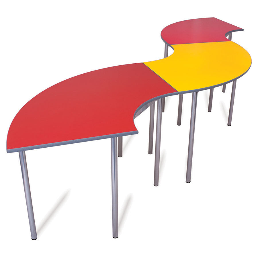 Cogent Classroom Table 1490x600 Curve MDF Edge