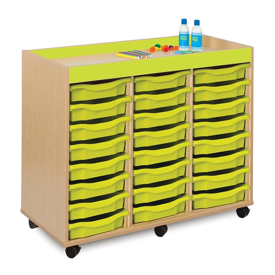 Bubblegum 24 Gratnells Shallow Tray Unit Lime