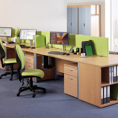 Maestro 25 H Frame Straight Desk with 2 pedestals (Available in 2 sizes)