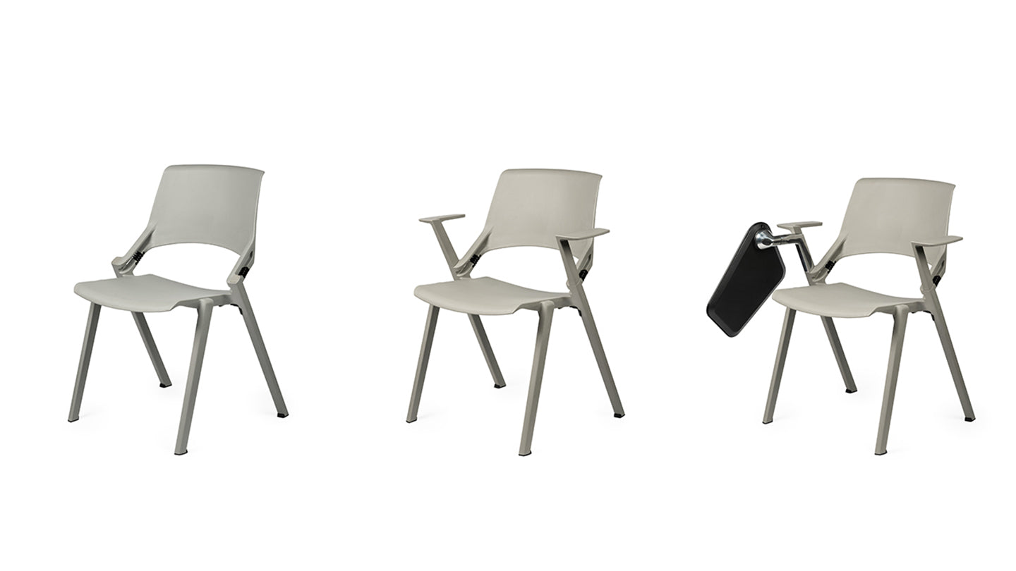 Myke Stacking Chair With Arms & Tablet